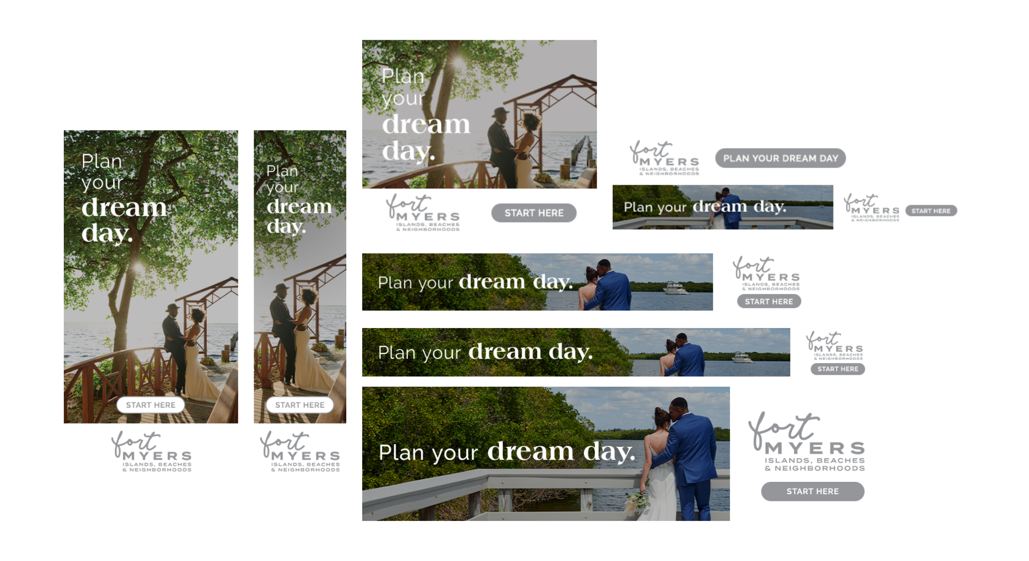 A sampling of weddings static banner ad creative for fort myers