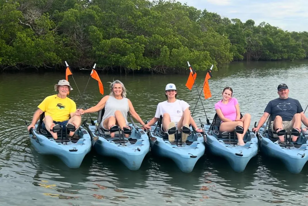 Group kayaking is a popular activity in Fort Myers' pristine waterways