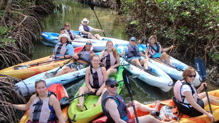 Kayak en famille