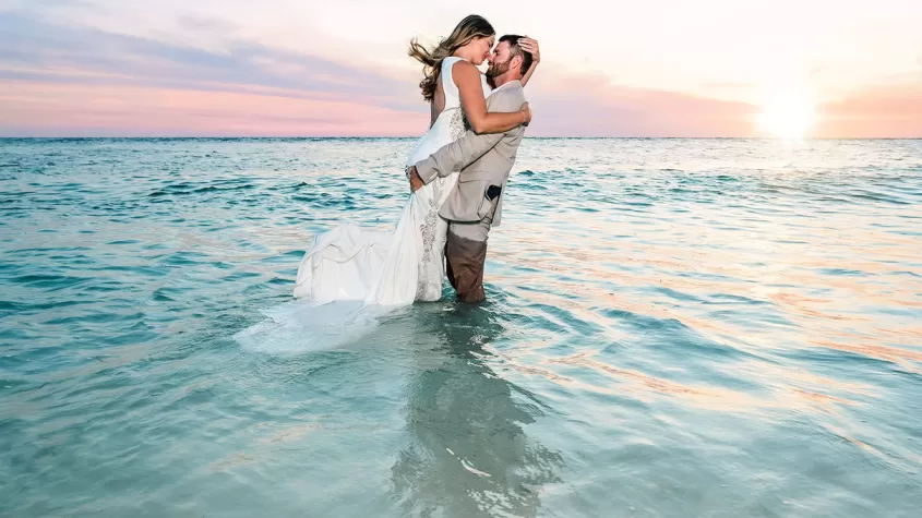 Fotografie vor und nach der Hochzeit