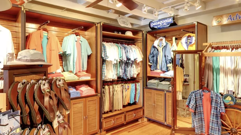 Adventures in Paradise Outfitters located in the Tahitian Gardens shopping center on Sanibel Island! Featuring Tommy Bahama, Patagonia, Olukai, Southern Tide, and Faherty among others!