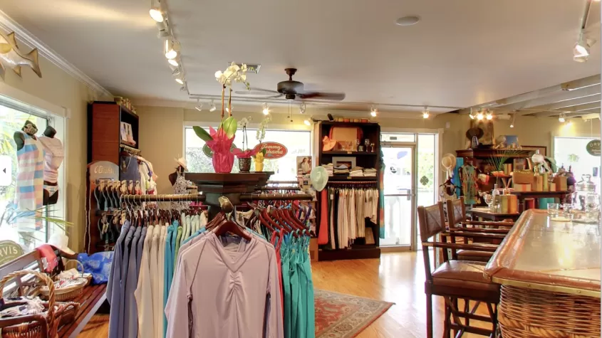 Adventures in Paradise Outfitters located in the Tahitian Gardens shopping center on Sanibel Island! Featuring Tommy Bahama, Patagonia, Olukai, Southern Tide, and Faherty among others!