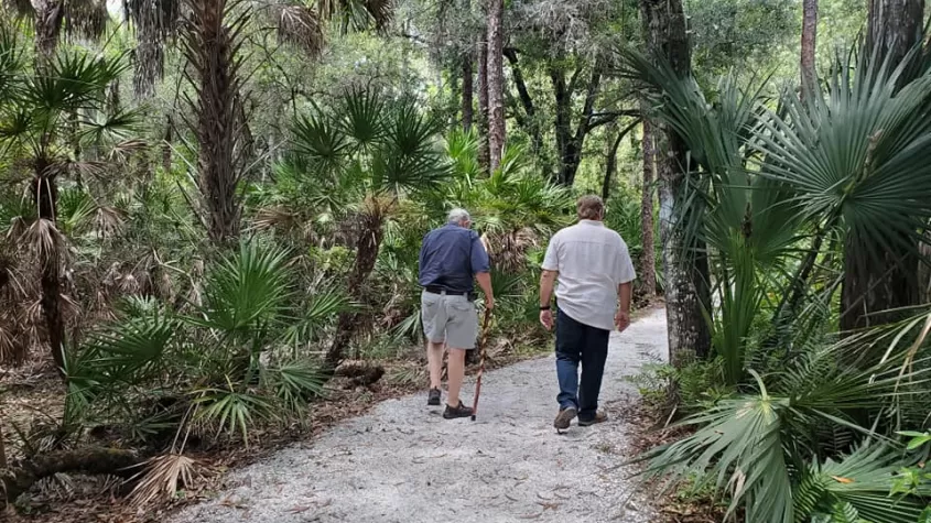 Marcher sur le Pine Loop Trail peut améliorer votre santé et votre humeur au Calusa Nature Center