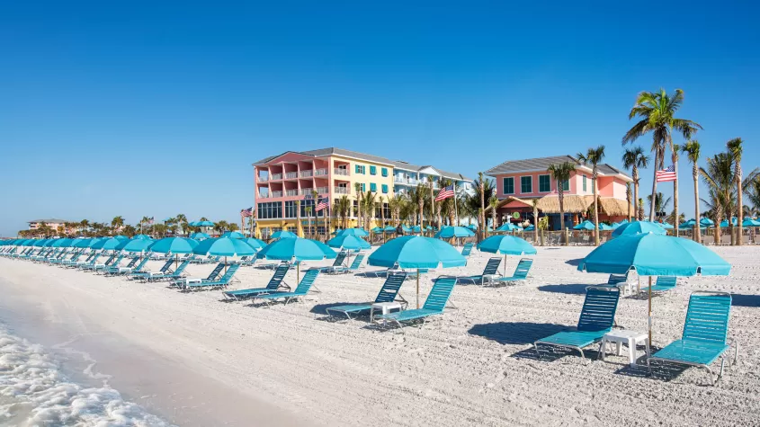 Beach chairs and umbrellas fort myers beach