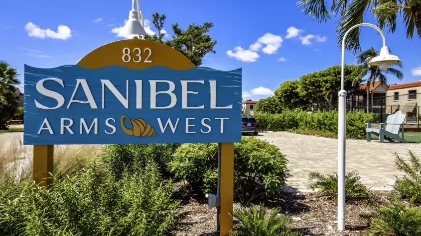 Sign for at Sanibel Arms West Condos