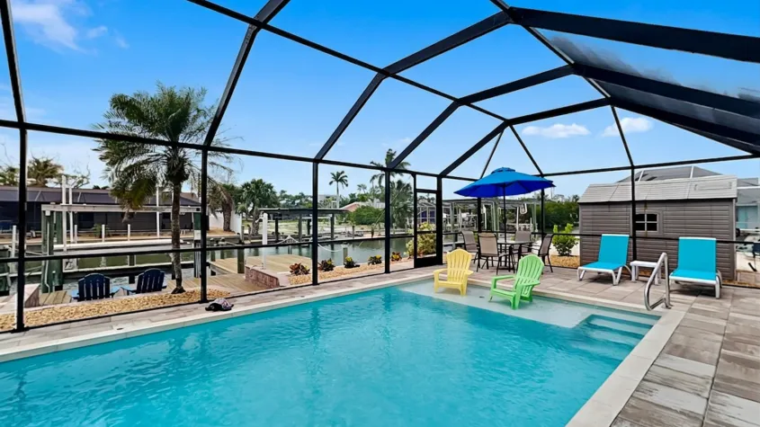 Vacation rentals with private or resort-style pools, offering a relaxing getaway with outdoor spaces to enjoy sunny beach vacations.