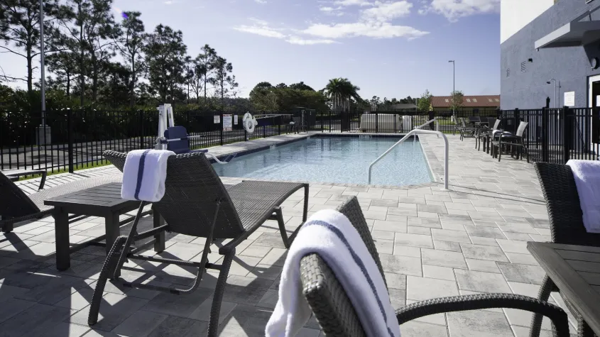 Sparkling outdoor pool 