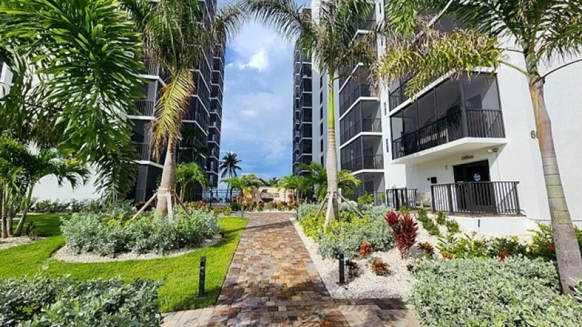 Front walk area