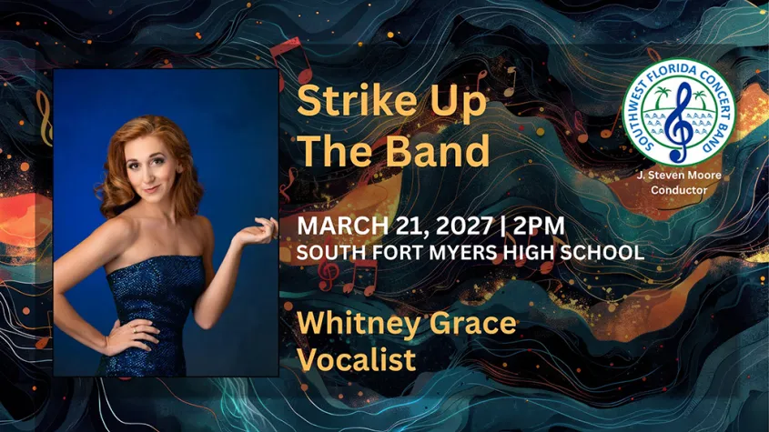 Vocalist Whitney Grace performs with the SW Florida Concert Band
