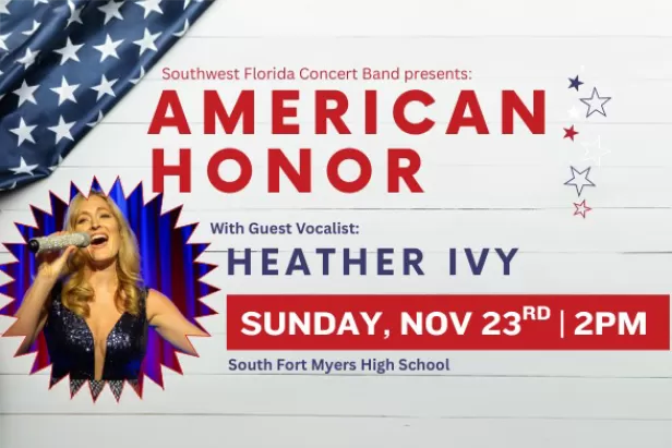 SWFL Concert Band Features Heather Ivy in American Honor Concert on Nov. 23, 2PM at S. Fort Myers High School
