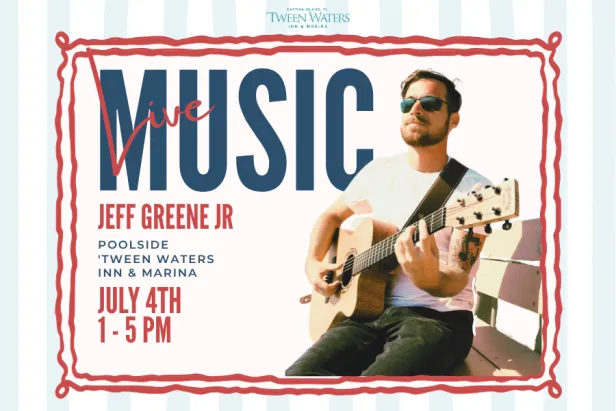 Live music at 'Tween Waters Inn & Marina, on July 4th, from 1-5 PM.
