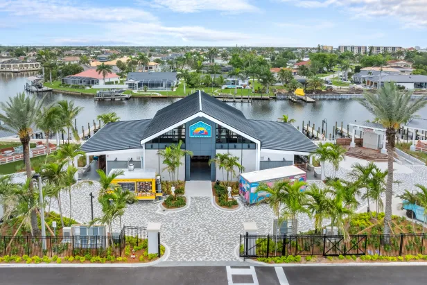 Exterior view of Slipaway Food Truck Park & Marina
