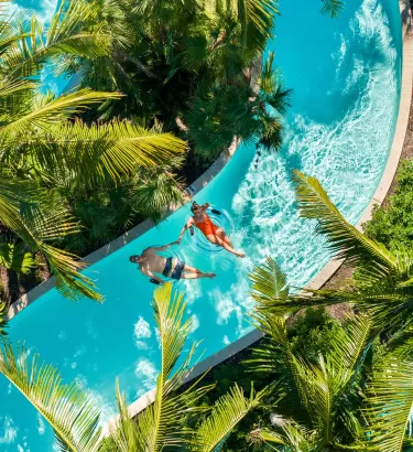 Drone aérien, rivière paresseuse, vue d'en haut