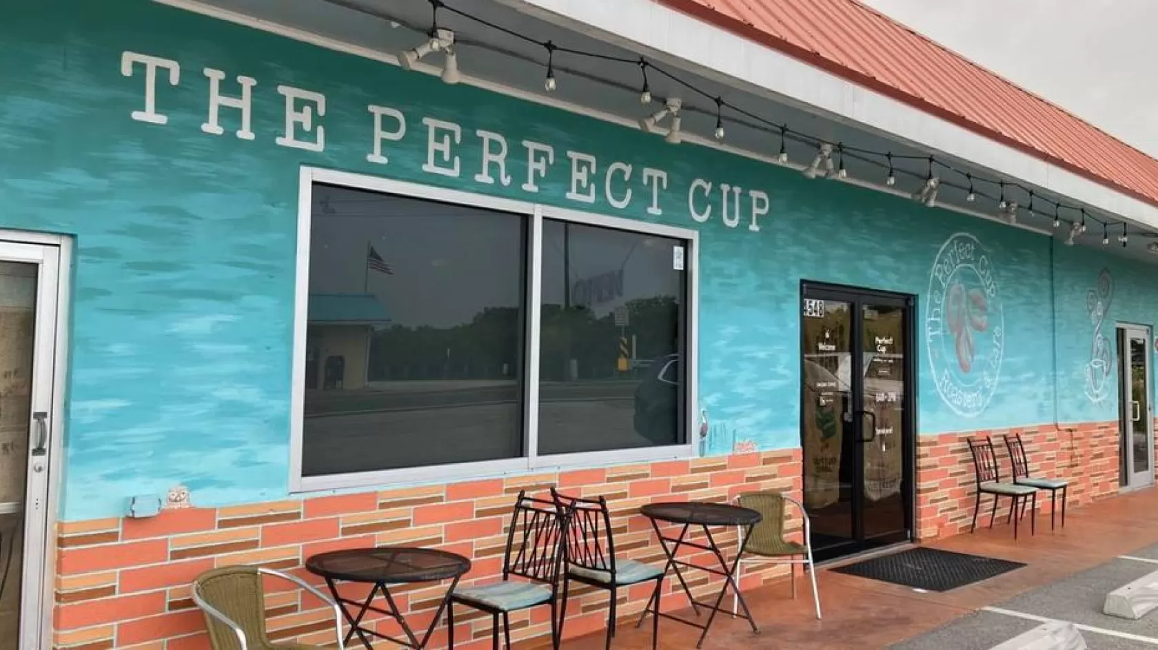 El exterior del café Perfect Cup en Matlacha