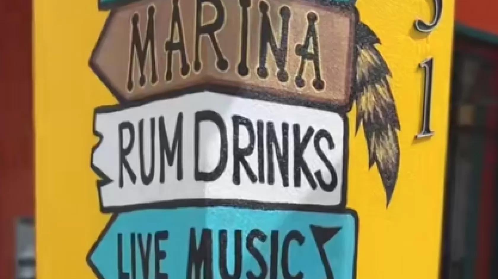 outdoor seating marina rum drinks live music great food