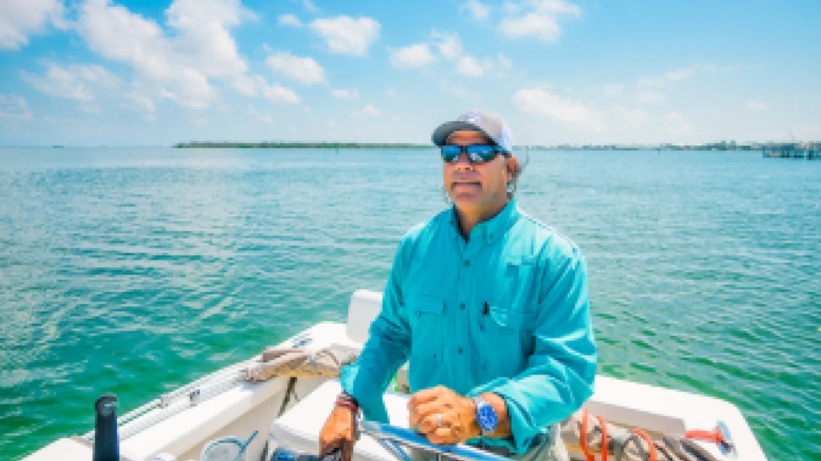 Captain Brian is your perfect guide for shell-collecting.