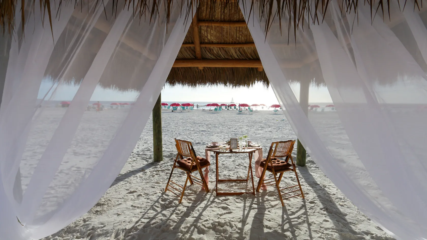 Sunset dining on the beach