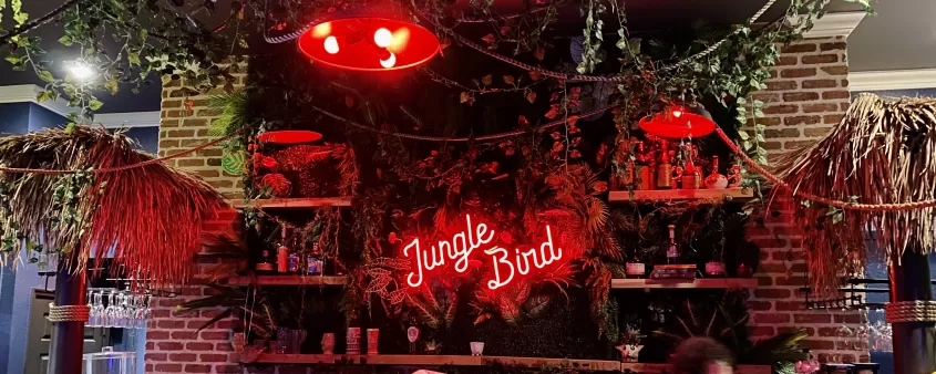 Dschungel-Vogel-Bar-Schild