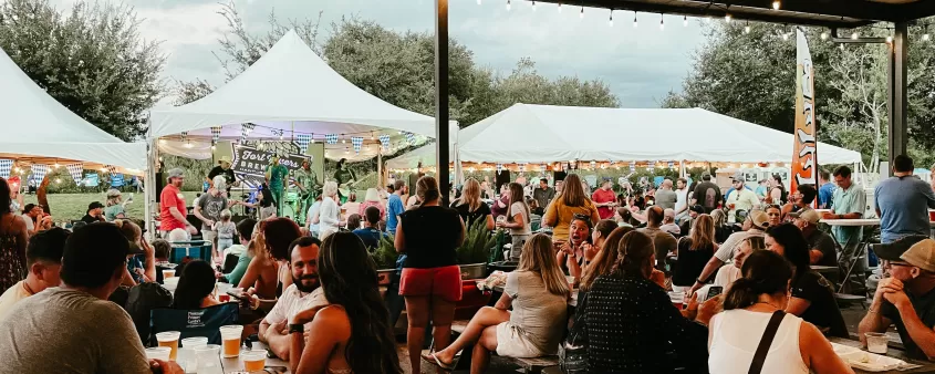 Crowd mingles at Fort Myers Brewing