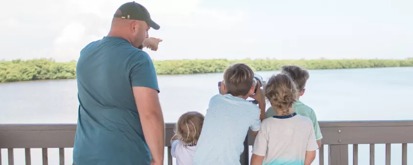 Familie Ding Darling auf dem Aussichtspunkt