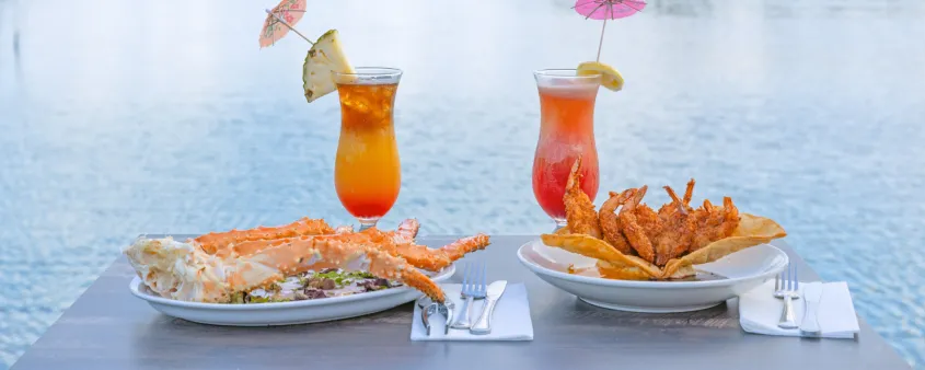 Food and drinks served at Coconut Jacks