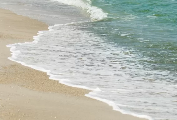 ocean waves on beach