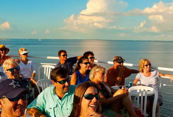 group on boat