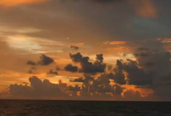 sunset over ocean