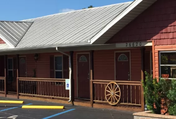 Extérieur du motel de la maison du ranch