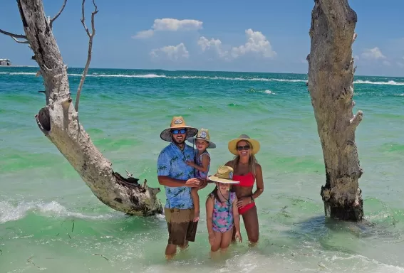 familia en el agua