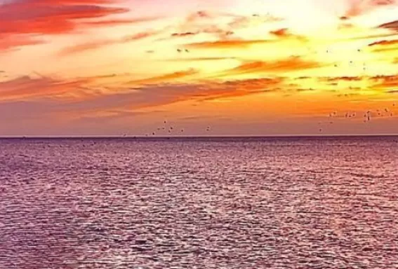 Enjoy colorful sunsets on the beach.