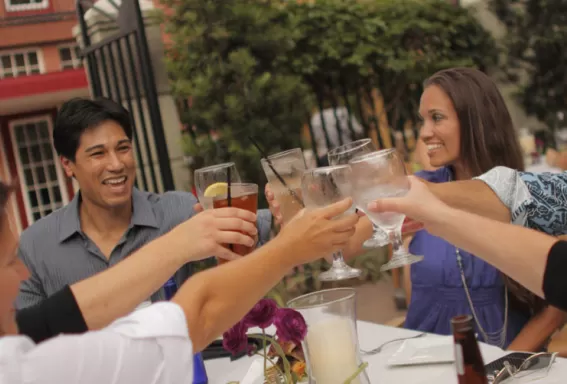 Familiarization Tour People toasting