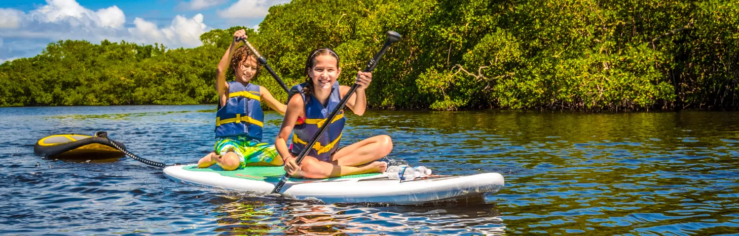 Children Kayaking