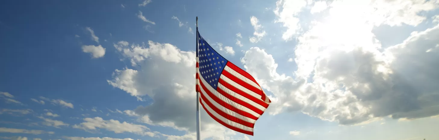 American Flag on Fort Myers Beach