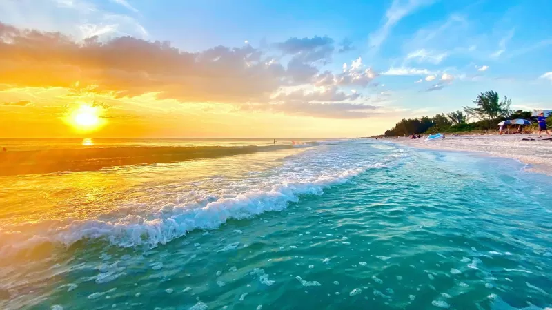 Atardecer en la playa de Sanibel