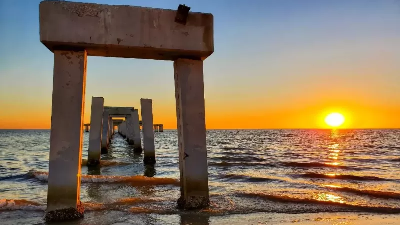 Muelle de Fort Myers Beach Post Ian