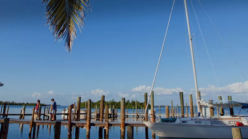 Boot am Dock