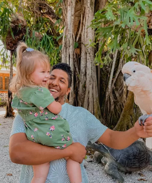 Father Daughter Bird Wonder Gardens