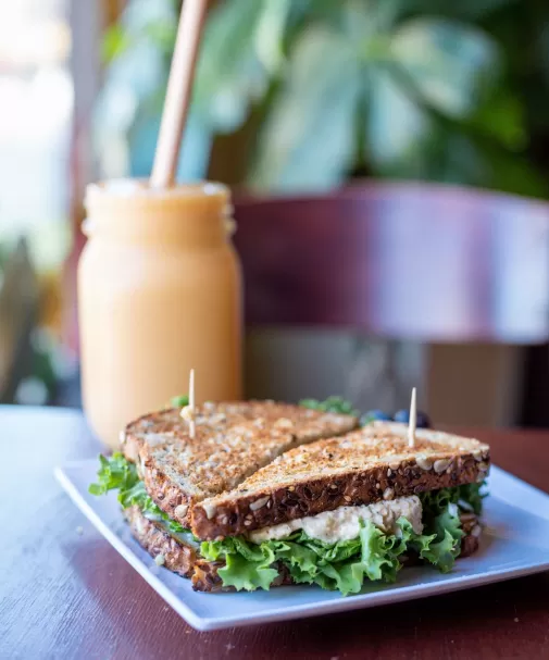 sandwich and smoothie