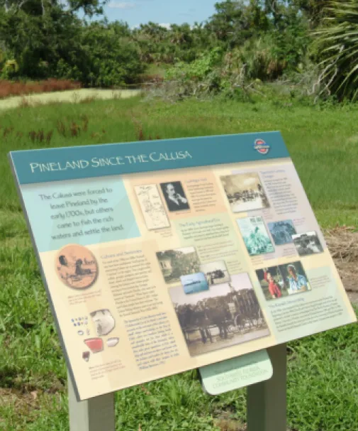 Signage along the Calusa Heritage Trail