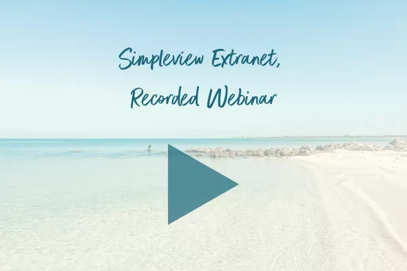 Extranet Simpleview, webinaire enregistré