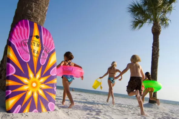 Kids enjoying Fort Myers Beach