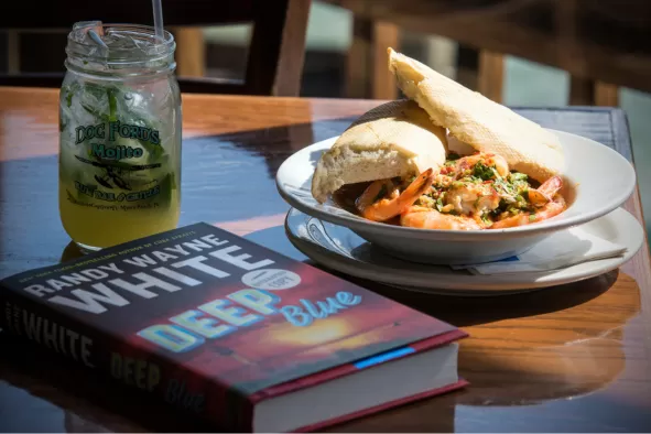 Doc Ford's signature Shrimp Yucatan