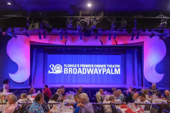 The stage at Broadway Palm Dinner Theater