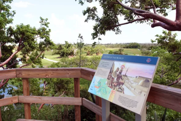 A sign along the Calusa Heritage Trail