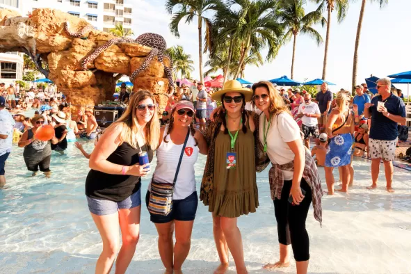 A family celebrates together at the Island Hopper Songwriter Fest