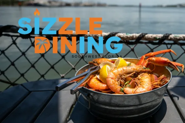 Fresh Gulf shrimp are on the menu during Sizzle Dining month