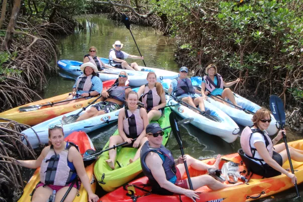 Kayak en famille