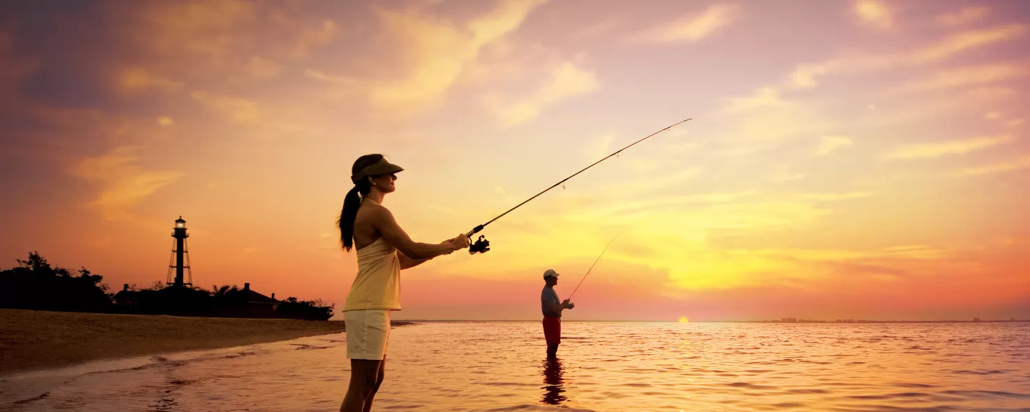 Unwind with some peaceful fishing on the beach