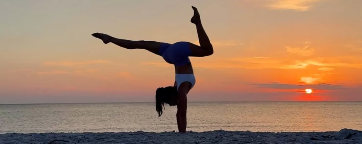 Enjoy yoga on the beach